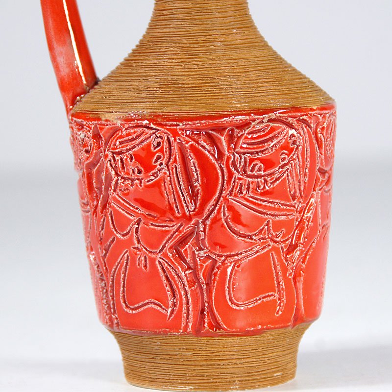 Italian Sgraffito Vase from Fratelli Fanciullacci, 1970s