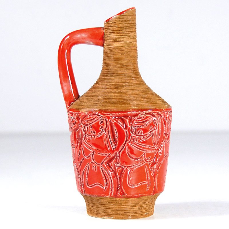 Italian Sgraffito Vase from Fratelli Fanciullacci, 1970s