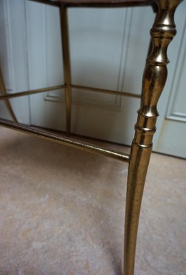 Italian Side Chairs in Golden Brass by Giuseppe Gaetano Descalzi for Chiavari, 1950, Set of 2-EA-1276004