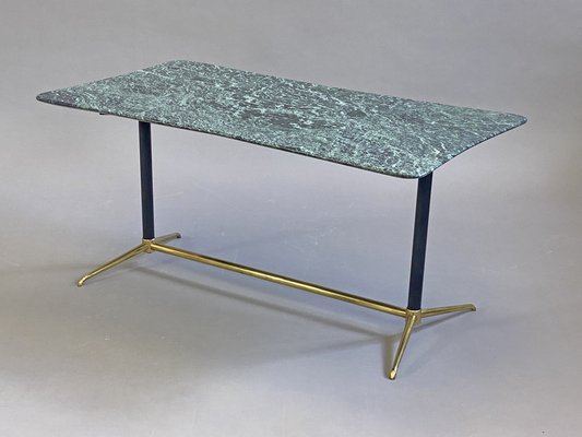 Italian Side Table in Brass and Marble, 1950s-BHV-1336670