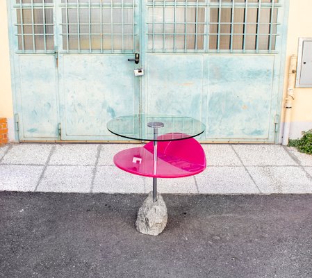 Italian Side Tables with Stone Base from Saporiti Italia, 1980s-VCV-1229079