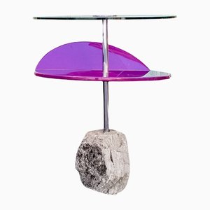 Italian Side Tables with Stone Base from Saporiti Italia, 1980s, Set of 2-VCV-1229076