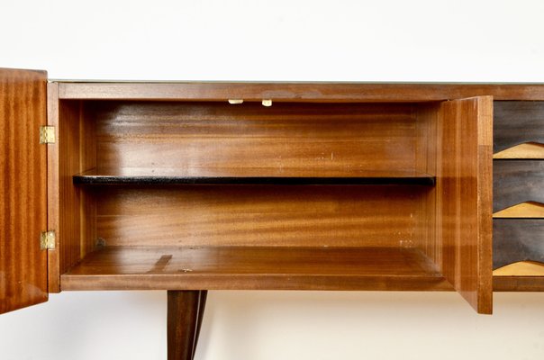 Italian Sideboard in Beech and Brass, 1950s-DUG-2041280