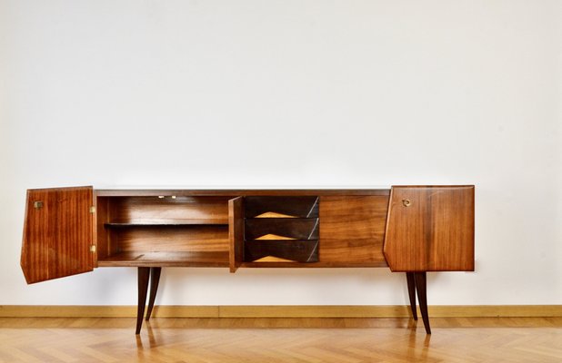 Italian Sideboard in Beech and Brass, 1950s-DUG-2041280