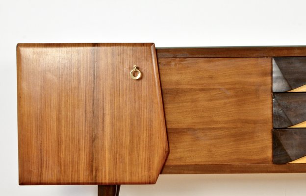 Italian Sideboard in Beech and Brass, 1950s-DUG-2041280