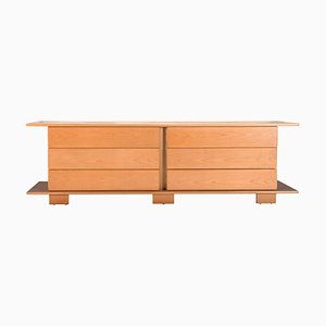 Italian Sideboard in Beech Veneer with 6 Drawers, 1970s-QT-1263324