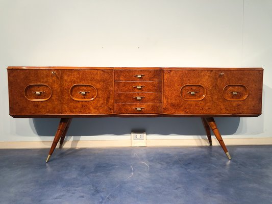 Italian Sideboard in Honey Color Birch Wood, 1950s-MTX-1016642