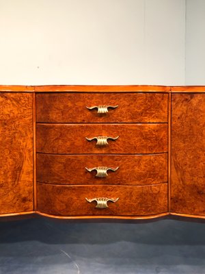 Italian Sideboard in Honey Color Birch Wood, 1950s-MTX-1016642