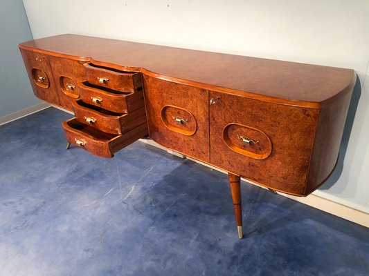 Italian Sideboard in Honey Color Birch Wood, 1950s-MTX-1016642