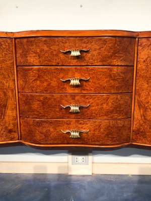 Italian Sideboard in Honey Color Birch Wood, 1950s-MTX-1016642