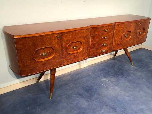 Italian Sideboard in Honey Color Birch Wood, 1950s-MTX-1016642