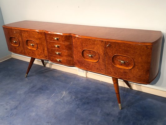 Italian Sideboard in Honey Color Birch Wood, 1950s-MTX-1016642