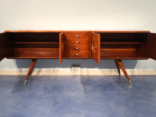 Italian Sideboard in Honey Color Birch Wood, 1950s-MTX-1016642