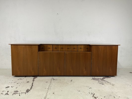 Italian Sideboard in Wooden and Finely Worked Brass, 1960s-TPO-1821305