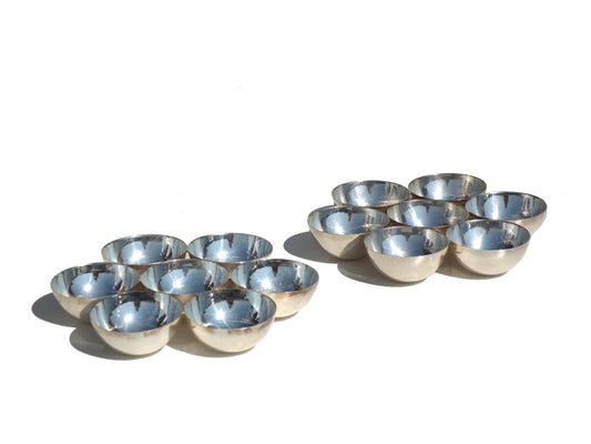 Italian Silver Metal Bowls by Lino Sabattini, 1960s, Set of 2