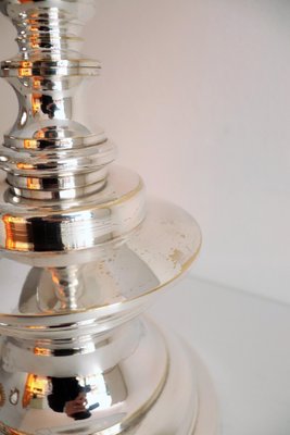 Italian Silver Plated Bronze Table Lamp, 1970s-VNE-966011