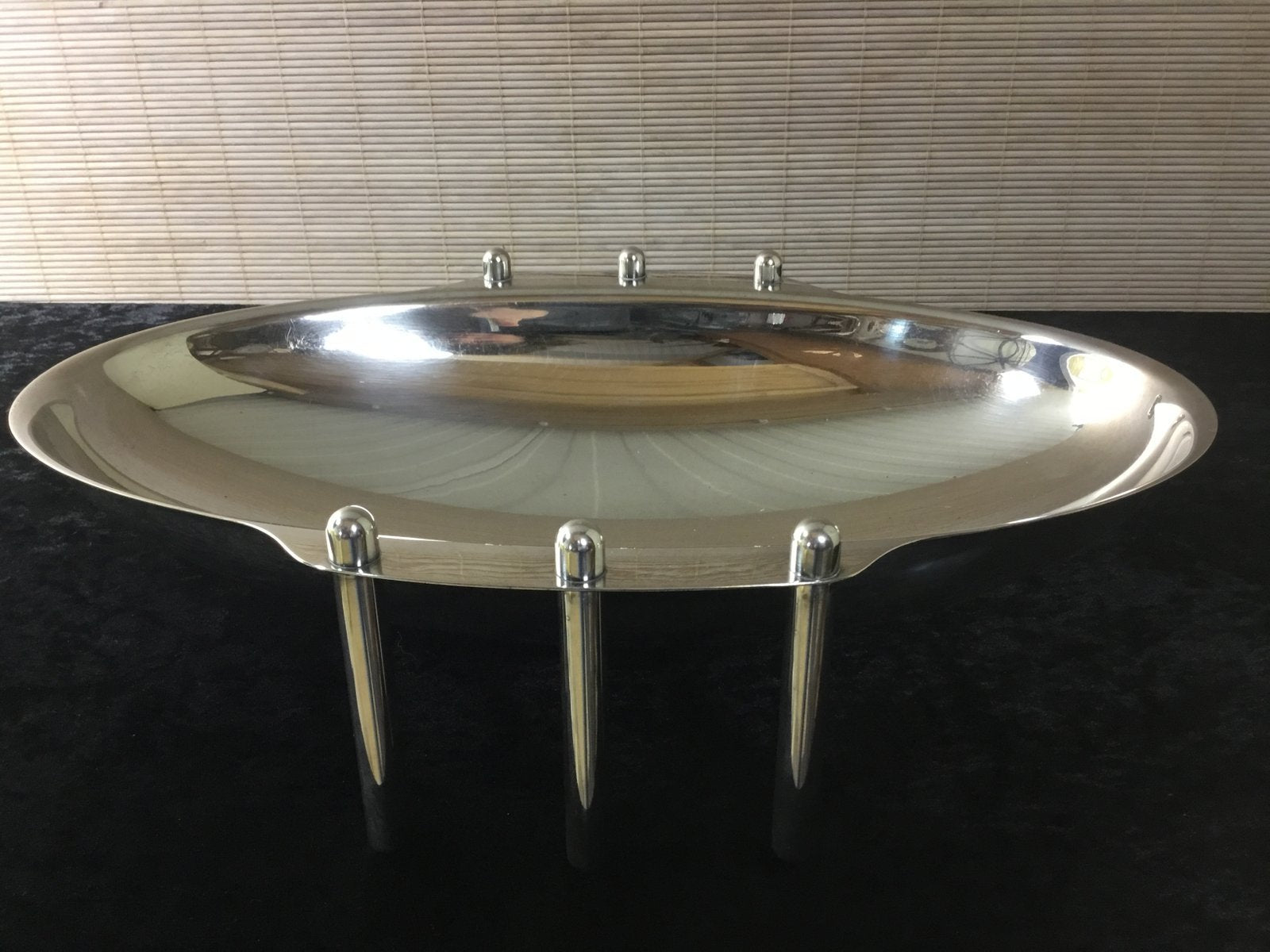 Italian Silver-Plated Fruit Bowl by G. Malimpensa for Mesa, 1980s