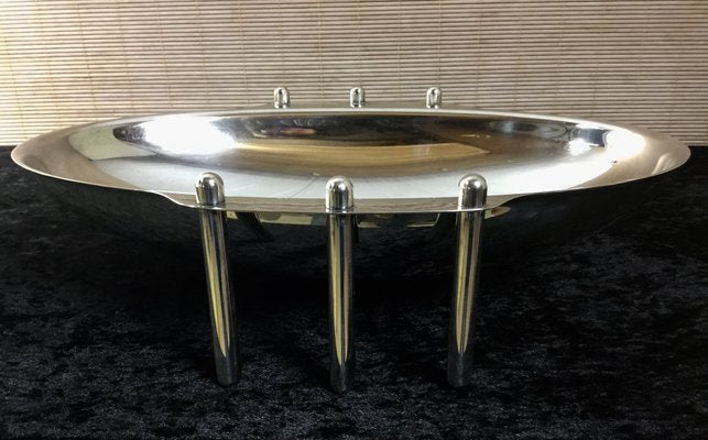 Italian Silver-Plated Fruit Bowl by G. Malimpensa for Mesa, 1980s-WZZ-669875