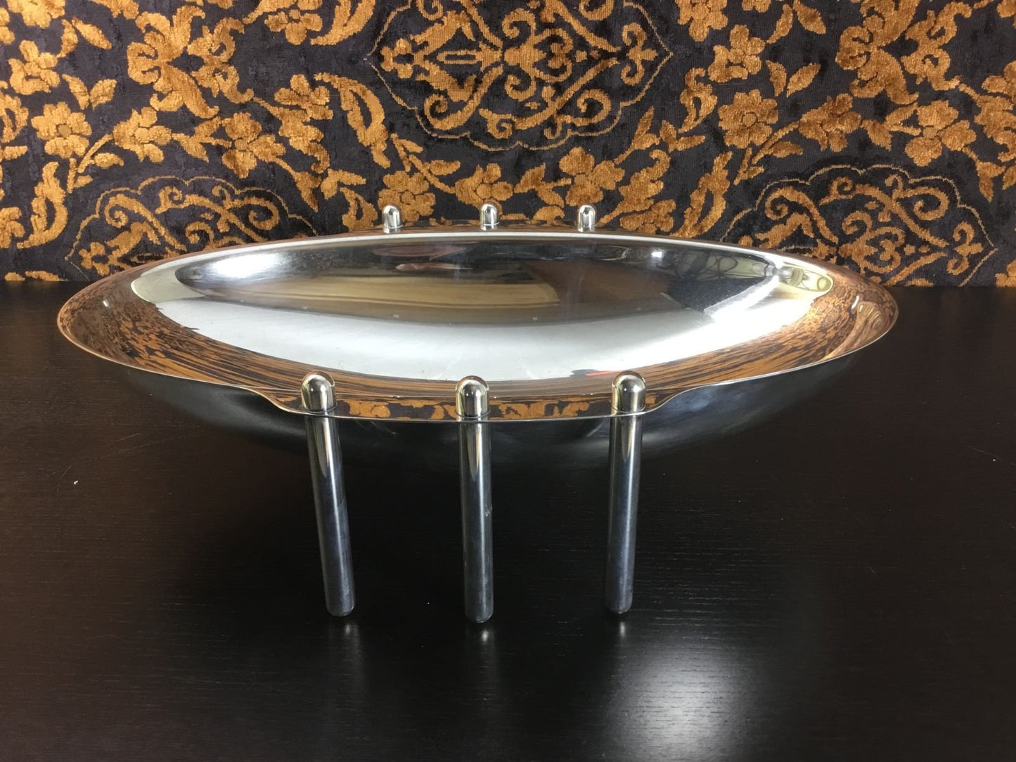 Italian Silver-Plated Fruit Bowl by G. Malimpensa for Mesa, 1980s