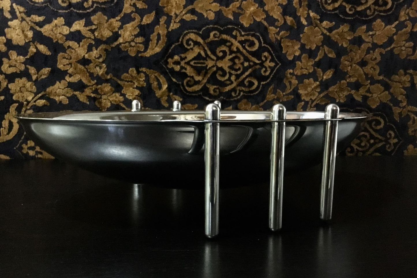 Italian Silver-Plated Fruit Bowl by G. Malimpensa for Mesa, 1980s