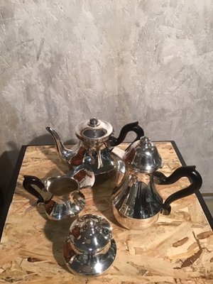 Italian Silver-Plated Tea & Coffee Service, 1960s, Set of 4-ERB-590452