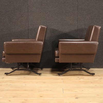 Italian Skai Armchairs, Set of 2-RP-901203