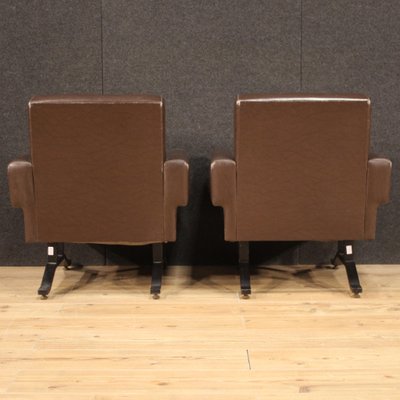 Italian Skai Armchairs, Set of 2-RP-901203