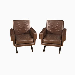 Italian Skai Armchairs, Set of 2-RP-901203