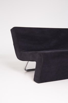 Italian Sofa in Black Velvet and Steel by MDF Italia-RCE-1128375