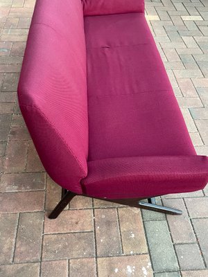 Italian Sofa in Bordeaux Fabric, 1960s-JHL-1347860