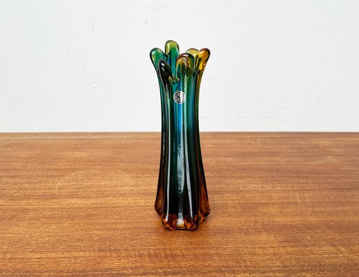 Italian Sommerso Murano Glass Vase attributed to Flavio Poli for Seguso, 1970s-UAH-1716530