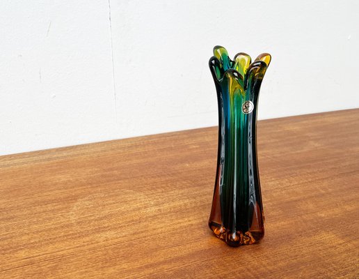 Italian Sommerso Murano Glass Vase attributed to Flavio Poli for Seguso, 1970s-UAH-1716530