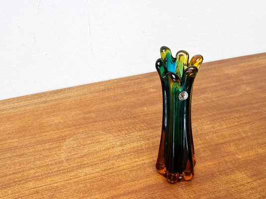 Italian Sommerso Murano Glass Vase attributed to Flavio Poli for Seguso, 1970s-UAH-1716530