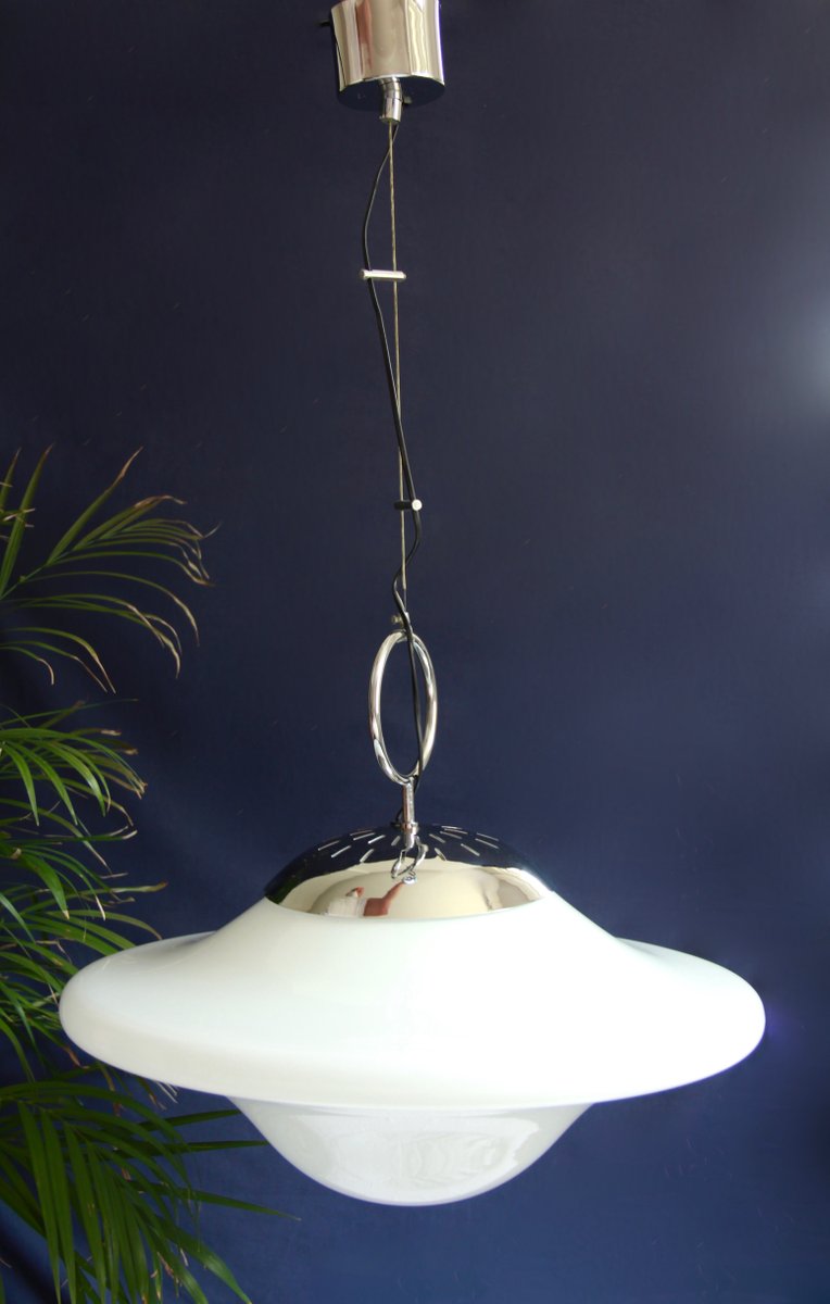 Italian Space Age Free Blown Ceiling Lamp, 1960s