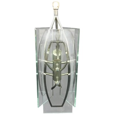 Italian Space Age Glass and Metal Pendant from Veca, 1970s-NMK-1030463