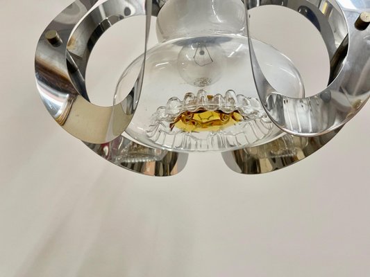 Italian Space Age Glass Ceiling Light from Mazzega, 1970s-ZCY-1375601