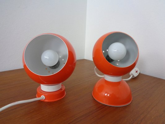 Italian Space Age Metal Internal Magnet Table Lamps by Reggiani, 1960s, Set of 2-RDW-1261717