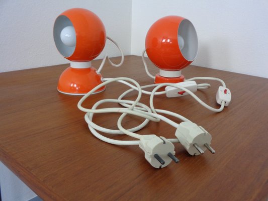 Italian Space Age Metal Internal Magnet Table Lamps by Reggiani, 1960s, Set of 2-RDW-1261717