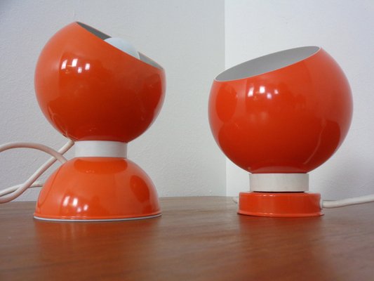 Italian Space Age Metal Internal Magnet Table Lamps by Reggiani, 1960s, Set of 2-RDW-1261717