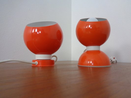 Italian Space Age Metal Internal Magnet Table Lamps by Reggiani, 1960s, Set of 2-RDW-1261717