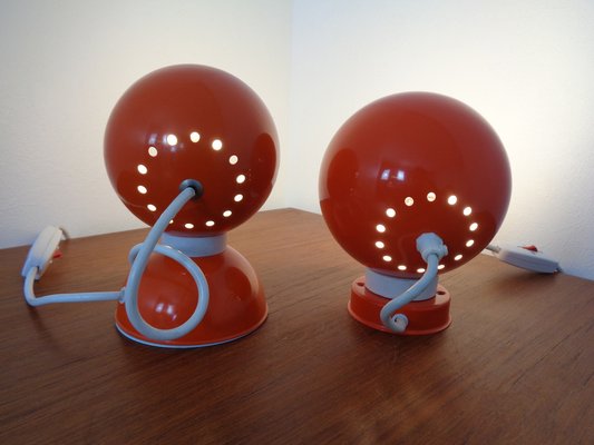 Italian Space Age Metal Internal Magnet Table Lamps by Reggiani, 1960s, Set of 2-RDW-1261717