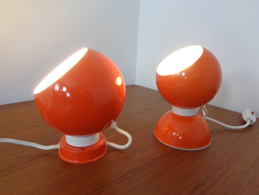 Italian Space Age Metal Internal Magnet Table Lamps by Reggiani, 1960s, Set of 2-RDW-1261717