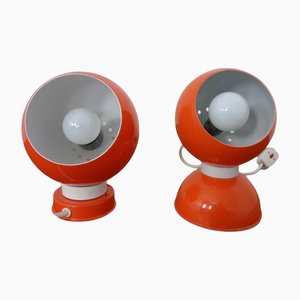 Italian Space Age Metal Internal Magnet Table Lamps by Reggiani, 1960s, Set of 2-RDW-1261717