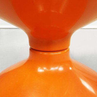 Italian Space Age Orange Plastic Rocchetto Stools by Castiglioni Kartell, 1970s, Set of 2-GDD-1288486