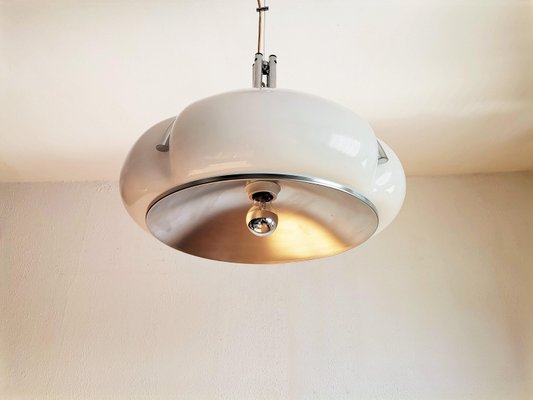 Italian Space Age Quadrifoglio Pendant Lamp in White from Guzzini, 1970s-NKJ-1334533