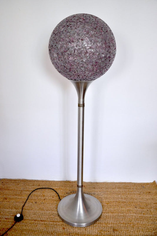 Italian Space Age Spherical Methacrylate Floor Lamp, 1970s