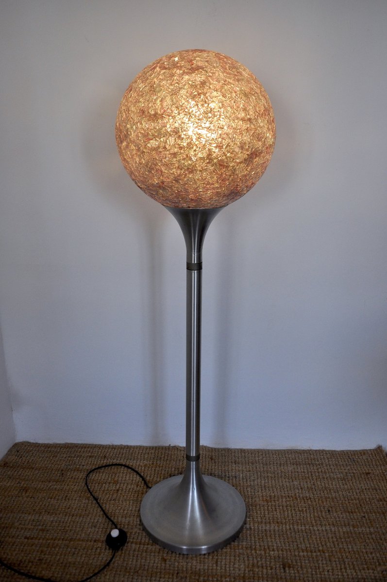 Italian Space Age Spherical Methacrylate Floor Lamp, 1970s