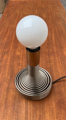 Italian Space Age Spiral Table Lamp by Angelo Mangiarotti for Candle-UAH-900433