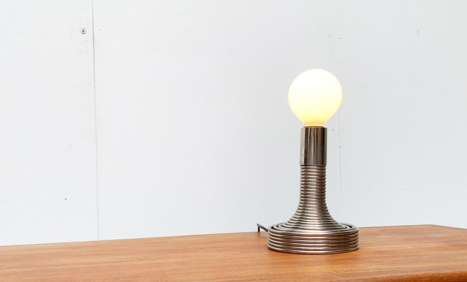 Italian Space Age Spiral Table Lamp by Angelo Mangiarotti for Candle-UAH-900433