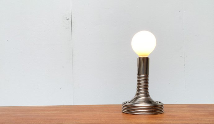 Italian Space Age Spiral Table Lamp by Angelo Mangiarotti for Candle-UAH-900433